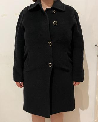 Cappotto lana donna Made in italy t. 42, nero