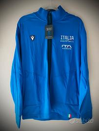 felpa tecnica Macron per la Nazionale Italiana Bas