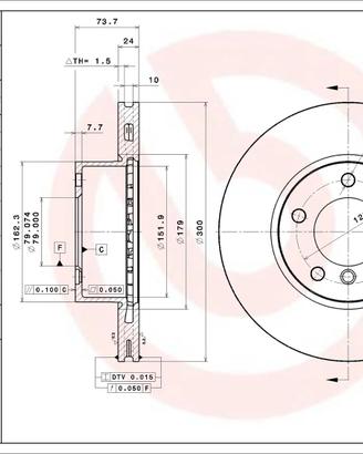 Dischi freno Brembo 300mm BMW Serie 1/3/x1/z4