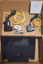 Modem TIM HUB+ e Modulo ZTE Fibra.