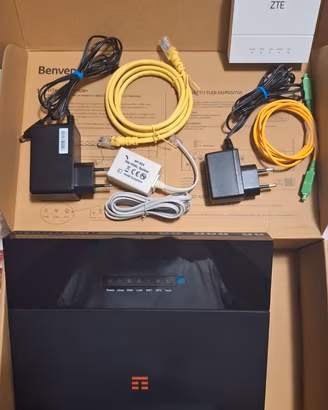 Modem TIM HUB+ e Modulo ZTE Fibra.