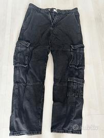 Pantaloni Cargo Bershka Neri Lavati - Taglia 40