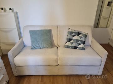 Divano letto matrimoniale bianco