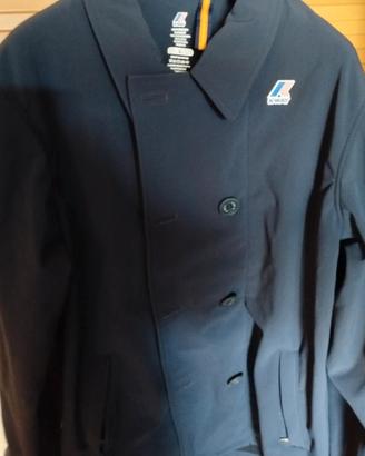 KWAY TRENCH IN TESSUTO TECNICO BLU SCURO