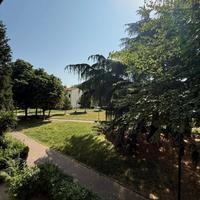 Stanza singola con balcone e giardino