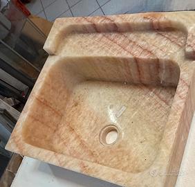 Lavabo appoggio granito rosaportogallo