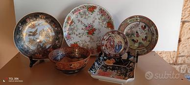 lotto di piatti e ciotole cinesi/giapponesi