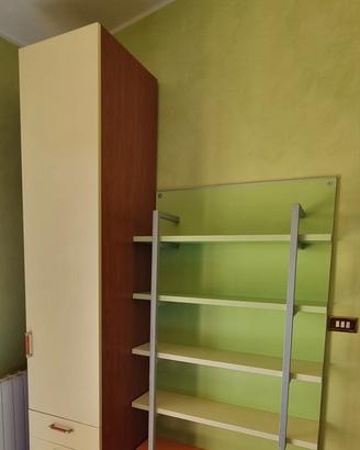 cameretta per bambini colore noce verde pistacchio