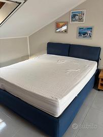 Letto matrimoniale contenitore + materasso