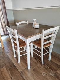 🪑 Tavoli con 4 Sedie Shabby Chic 