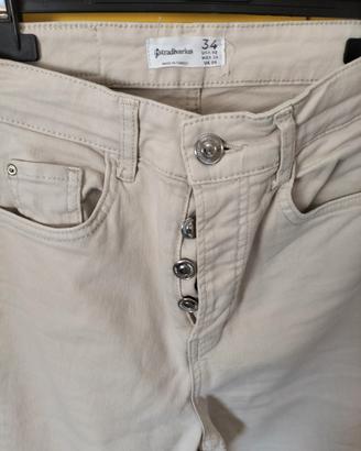 Pantaloni beige donna Stradivarius 