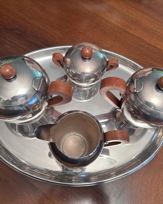 Set completo Alessi linea Bombé, anni ‘80