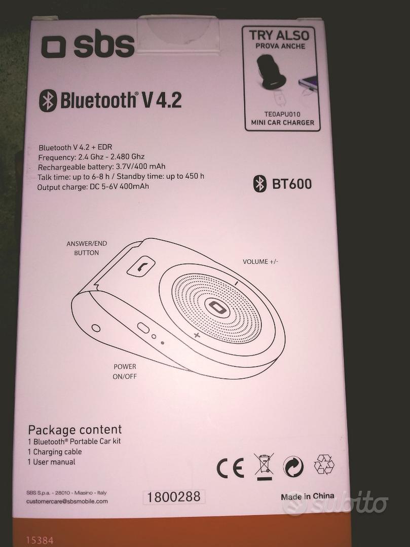 SBS Vivavoce da auto Bluetooth Multipoint