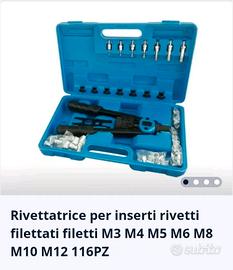 Rivettatrice 116 PZ per inserti rivetti filettati 