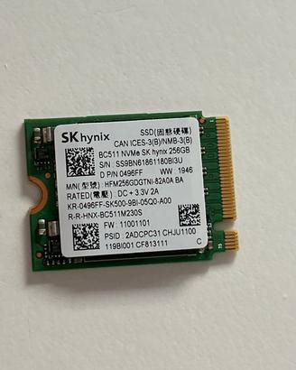 SSD NVME SK HYNIX 256gb