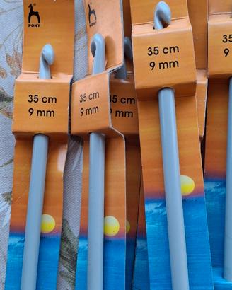 Lotto 10 pz uncinetti tunisini marca Pony mis. 9