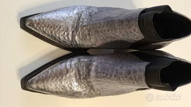 Stivaletto vic matie grigio argento