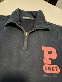 Ralph Lauren  Polo felpa blu ,mezza zip ,estiva ,L
