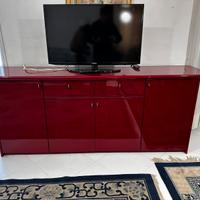 Mobile soggiorno bordeaux laccato