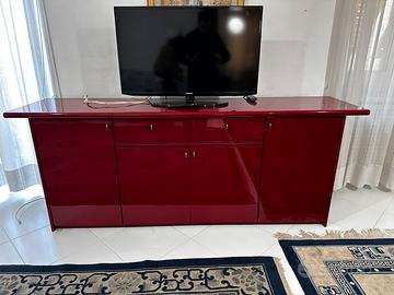 Mobile soggiorno bordeaux laccato