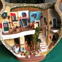 Artistico Grande Presepe in mezzo orcio terracotta