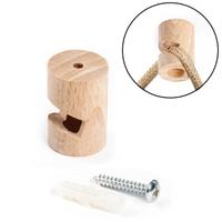 15 PZ Decentratore Gancio  V In Legno Cavo Tessile