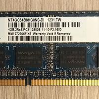 RAM Nanya 4GB 4096 MB DDR3-1600 PER NOTEBOOK PC