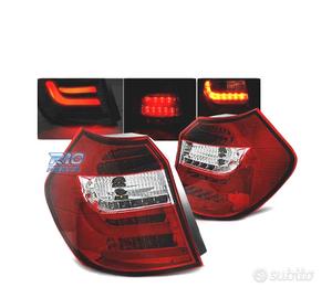 FANALI BMW E87 E81 04-07 A LED BAR ROSSI