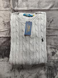 🚀Maglione Uomo Ralph Lauren Grigio Taglia M
