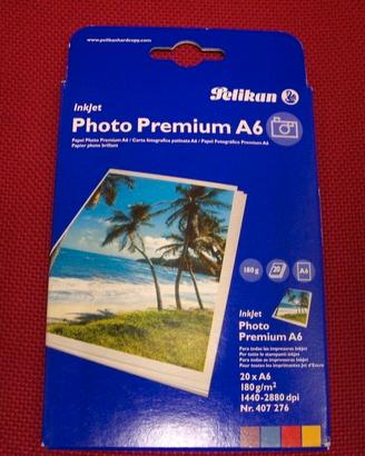 Carta fotografica patinata A6 Pelikan stampante