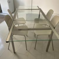 Tavolo in vetro Glivarp e sedie