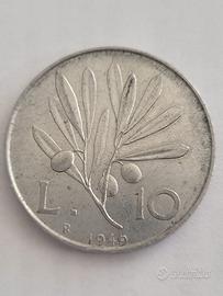 MONETA 10 LIRE 1949