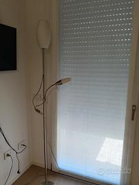 Piantana in acciaio e vetro 