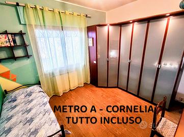 Camera singola TUTTO INCLUSO Metro A Cornelia