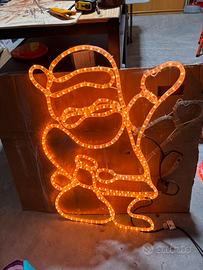 Grande Babbo Natale figura luminosa luce calda