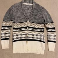 Cardigan Over/D in maglia fantasia invernale - L