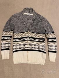 Cardigan Over/D in maglia fantasia invernale - L