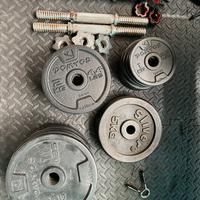 Home gym con pesi da 2kg e 1 kg