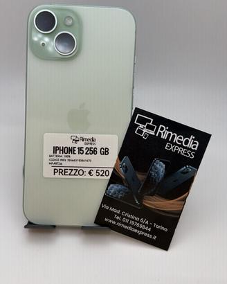 iPhone 15 256GB verde usato garanzia 