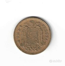 Moneta, Spagna, 1 Peseta, Re Juan Carlos, 1975
