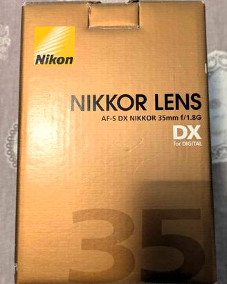 Nikon AF-S DX 35mm f/1.8 G SOLO SCATOLA