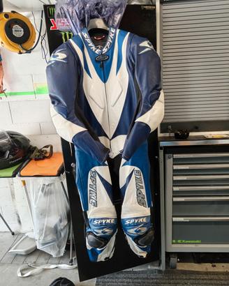 tuta moto Spike blu