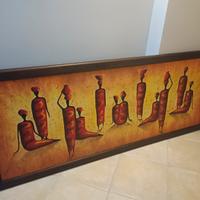 Quadro Etnico Famiglia Africa Masai Moderno casa a