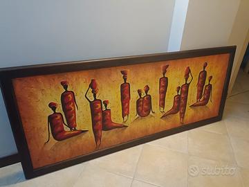 Quadro Etnico Famiglia Africa Masai Moderno casa a