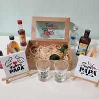 box con bicchiere /tela e mini liquore