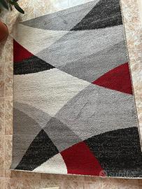 Tappeto Thales grigio e rosso