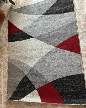 Tappeto Thales grigio e rosso