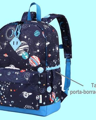 ZAINO SCUOLA BAMBINO PRIMARIA SPAZIO PIANETI