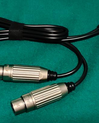 Cavo audio 2x XLR femmina e 2x RCA maschio