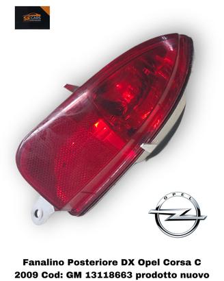 FARO FANALE RETRONEBBIA DX OPEL Corsa C 5P 2° Ser